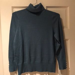 Brand new ladies turtleneck sweater, teal green, medium, great for the holidays!